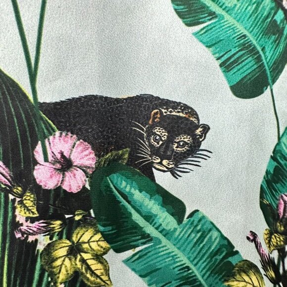 Lobo Rosa Green Floral Amazonas Jungle Print Pajama Pant Women's Size Medium - Picture 8 of 9